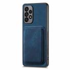 For Samsung Galaxy Note20 Retro Leather Card Bag Magnetic Phone Case(Blue) - 2