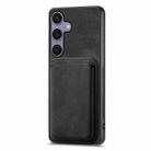 For Samsung Galaxy S25 5G Retro Leather Card Bag Magnetic Phone Case(Black) - 2