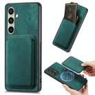 For Samsung Galaxy A56 5G Retro Leather Card Bag Magnetic Phone Case(Green) - 1