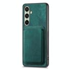 For Samsung Galaxy A56 5G Retro Leather Card Bag Magnetic Phone Case(Green) - 2