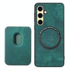 For Samsung Galaxy A56 5G Retro Leather Card Bag Magnetic Phone Case(Green) - 3