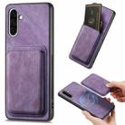 For Samsung Galaxy A26 5G Retro Leather Card Bag Magnetic Phone Case(Purple) - 1