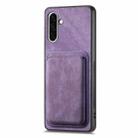 For Samsung Galaxy A26 5G Retro Leather Card Bag Magnetic Phone Case(Purple) - 2