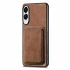 For Samsung Galaxy S25 Edge 5G Retro Leather Card Bag Magnetic Phone Case(Brown) - 2