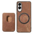 For Samsung Galaxy S25 Edge 5G Retro Leather Card Bag Magnetic Phone Case(Brown) - 3