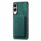 For Samsung Galaxy S25 Edge 5G Retro Leather Card Bag Magnetic Phone Case(Green) - 2