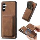 For Samsung Galaxy A55 5G Retro Leather Card Bag Magnetic Phone Case(Brown) - 1