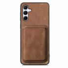 For Samsung Galaxy A55 5G Retro Leather Card Bag Magnetic Phone Case(Brown) - 2
