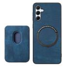 For Samsung Galaxy A55 5G Retro Leather Card Bag Magnetic Phone Case(Blue) - 3