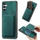 For Samsung Galaxy A55 5G Retro Leather Card Bag Magnetic Phone Case(Green) - 1