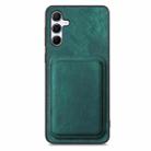 For Samsung Galaxy A55 5G Retro Leather Card Bag Magnetic Phone Case(Green) - 2