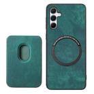 For Samsung Galaxy A55 5G Retro Leather Card Bag Magnetic Phone Case(Green) - 3