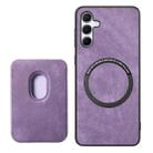 For Samsung Galaxy A55 5G Retro Leather Card Bag Magnetic Phone Case(Purple) - 3