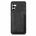 For Samsung Galaxy A55 5G Retro Leather Card Bag Magnetic Phone Case(Black) - 2