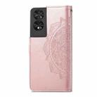 For TCL 40 NXTpaper 4G Mandala Flower Embossed Leather Phone Case(Rose Gold) - 3