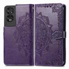 For TCL 40 NXTpaper 4G Mandala Flower Embossed Leather Phone Case(Purple) - 1