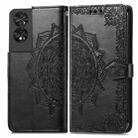 For TCL 40 NXTpaper 4G Mandala Flower Embossed Leather Phone Case(Black) - 1