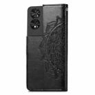 For TCL 40 NXTpaper 4G Mandala Flower Embossed Leather Phone Case(Black) - 3