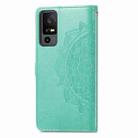 For TCL 40 XE Mandala Flower Embossed Leather Phone Case(Green) - 3