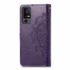 For TCL 40 XE Mandala Flower Embossed Leather Phone Case(Purple) - 3