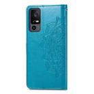 For TCL 40 XE Mandala Flower Embossed Leather Phone Case(Blue) - 3