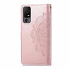 For TCL 40 XL Mandala Flower Embossed Leather Phone Case(Rose Gold) - 3