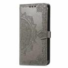 For TCL 40 XL Mandala Flower Embossed Leather Phone Case(Grey) - 2