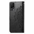 For TCL 40 XL Mandala Flower Embossed Leather Phone Case(Black) - 3