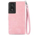 For TCL 40 NXTpaper 4G Embossed Flower Zipper Leather Phone Case(Pink) - 3