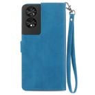 For TCL 40 NXTpaper 4G Embossed Flower Zipper Leather Phone Case(Blue) - 3