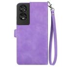 For TCL 40 NXTpaper 4G Embossed Flower Zipper Leather Phone Case(Purple) - 3