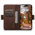 For iPhone 13 SUTENI J07 Multifunctional Horizontal Flip Magsafe Leather Phone Case(Brown) - 3