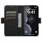 For iPhone 15 Plus SUTENI J07 Multifunctional Horizontal Flip Magsafe Leather Phone Case(Black) - 3