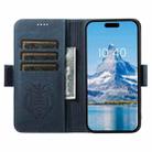 For iPhone 16 SUTENI J07 Multifunctional Horizontal Flip Magsafe Leather Phone Case(Blue) - 3