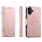 For iPhone 16 SUTENI J07 Multifunctional Horizontal Flip Magsafe Leather Phone Case(Pink) - 1