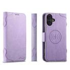 For iPhone 16 SUTENI J07 Multifunctional Horizontal Flip Magsafe Leather Phone Case(Purple) - 1