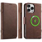 For iPhone 16 Pro Max SUTENI J07 Multifunctional Horizontal Flip Magsafe Leather Phone Case(Brown) - 1