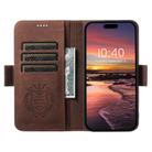 For iPhone 16 Pro Max SUTENI J07 Multifunctional Horizontal Flip Magsafe Leather Phone Case(Brown) - 3