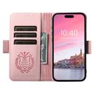 For iPhone 16 Pro Max SUTENI J07 Multifunctional Horizontal Flip Magsafe Leather Phone Case(Pink) - 3