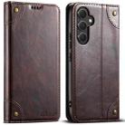 For Samsung Galaxy A24 5G Suteni Baroque Calf Texture Buckle Wallet Leather Phone Case(Brown) - 1