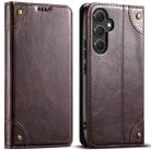 For Samsung Galaxy A34 5G Suteni Baroque Calf Texture Buckle Wallet Leather Phone Case(Brown) - 1