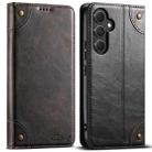 For Samsung Galaxy S23+ 5G Suteni Baroque Calf Texture Buckle Wallet Leather Phone Case(Black) - 1