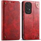 For Samsung Galaxy A53 5G Suteni Baroque Calf Texture Buckle Wallet Leather Phone Case(Red) - 1