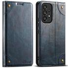 For Samsung Galaxy A53 5G Suteni Baroque Calf Texture Buckle Wallet Leather Phone Case(Blue) - 1