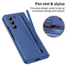 For Samsung Galaxy Z Fold5 5G Long Chi Grain Leather Shockproof Phone Case(Blue) - 2