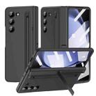 For Samsung Galaxy Z Fold6 5G Long Chi Grain Leather Shockproof Phone Case(Black) - 1