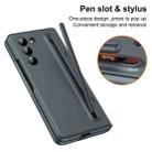 For Samsung Galaxy Z Fold6 5G Long Chi Grain Leather Shockproof Phone Case, No Pen(Green) - 2