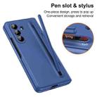 For Samsung Galaxy Z Fold7 5G Long Chi Grain Leather Shockproof Phone Case, No Pen(Blue) - 2