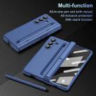 For Samsung Galaxy Z Fold7 5G Long Chi Grain Leather Shockproof Phone Case, No Pen(Blue) - 3