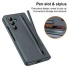 For Samsung Galaxy Z Fold7 5G Long Chi Grain Leather Shockproof Phone Case, No Pen(Green) - 2